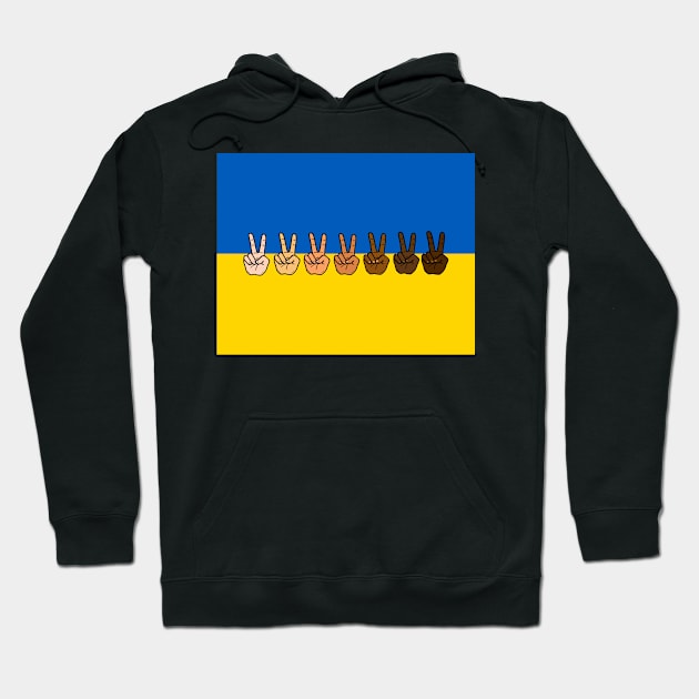 Peace Anti-War Ukraine national country flag Hoodie by Nalidsa